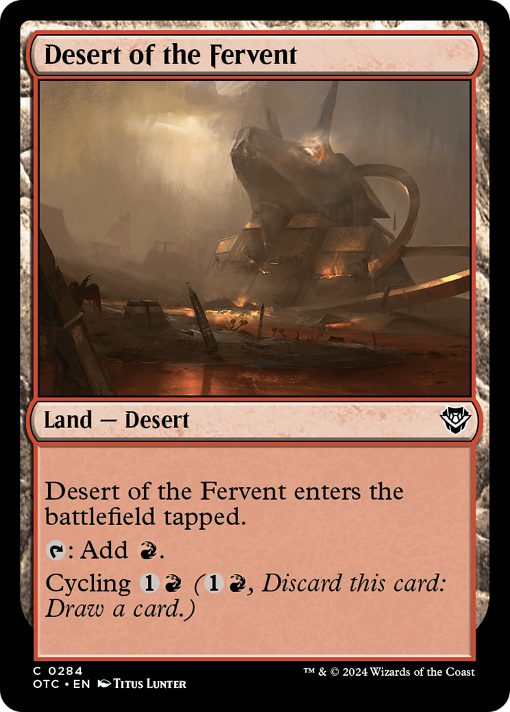 Desert of the Fervent [Outlaws of Thunder Junction Commander] | Jomio and Rueliete's Cards and Comics