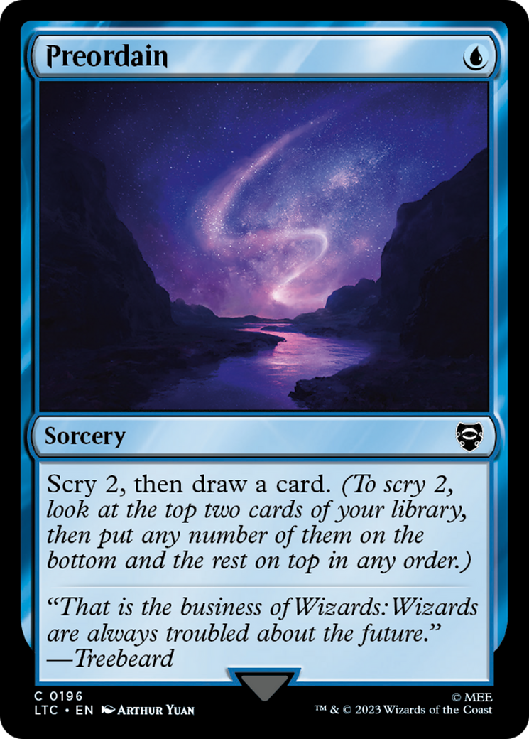 Preordain [The Lord of the Rings: Tales of Middle-Earth Commander] | Jomio and Rueliete's Cards and Comics
