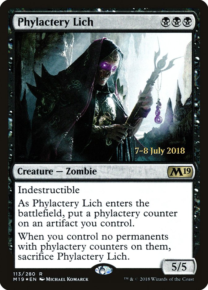 Phylactery Lich [Core Set 2019 Prerelease Promos] | Jomio and Rueliete's Cards and Comics