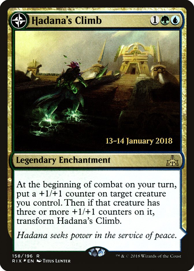 Hadana's Climb // Winged Temple of Orazca [Rivals of Ixalan Prerelease Promos] | Jomio and Rueliete's Cards and Comics