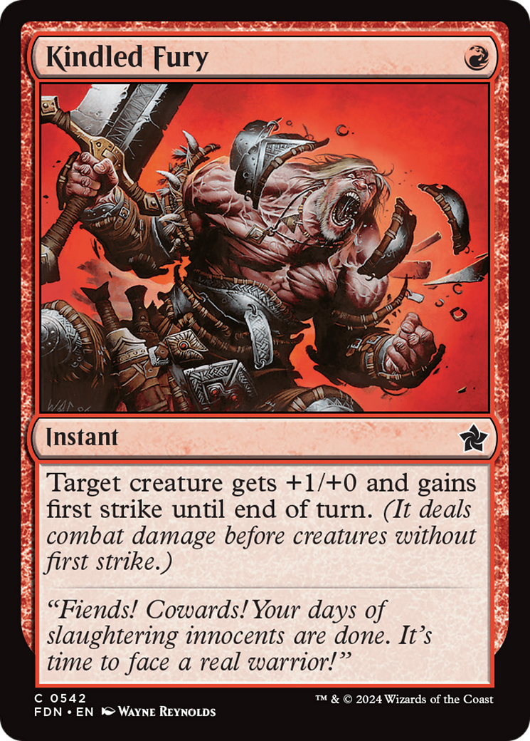 Kindled Fury [Foundations] | Jomio and Rueliete's Cards and Comics