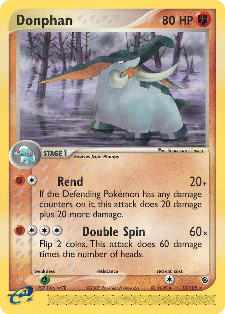 Donphan (17/109) [EX: Ruby & Sapphire] | Jomio and Rueliete's Cards and Comics