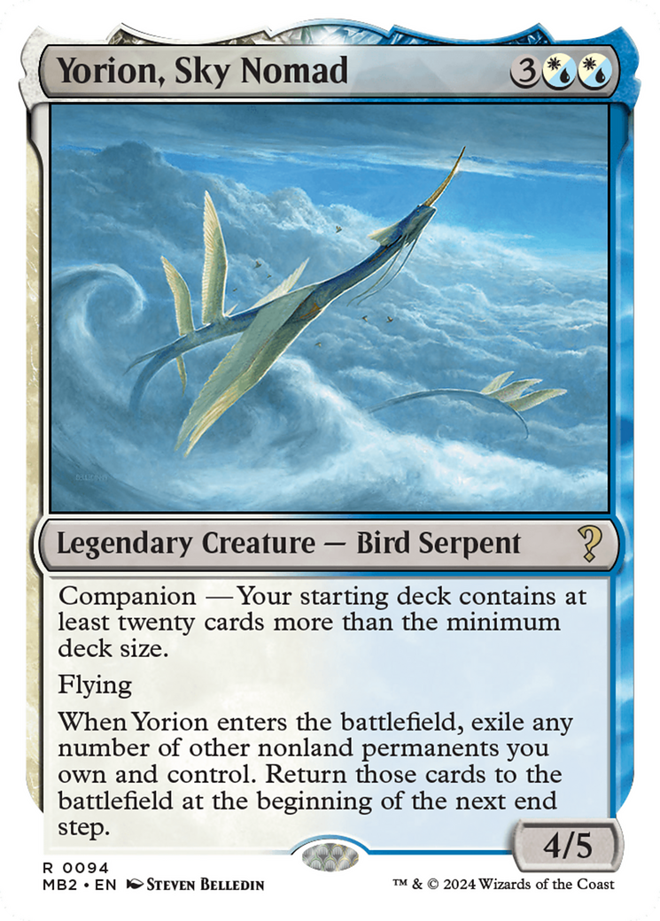 Yorion, Sky Nomad (White Border) [Mystery Booster 2] | Jomio and Rueliete's Cards and Comics