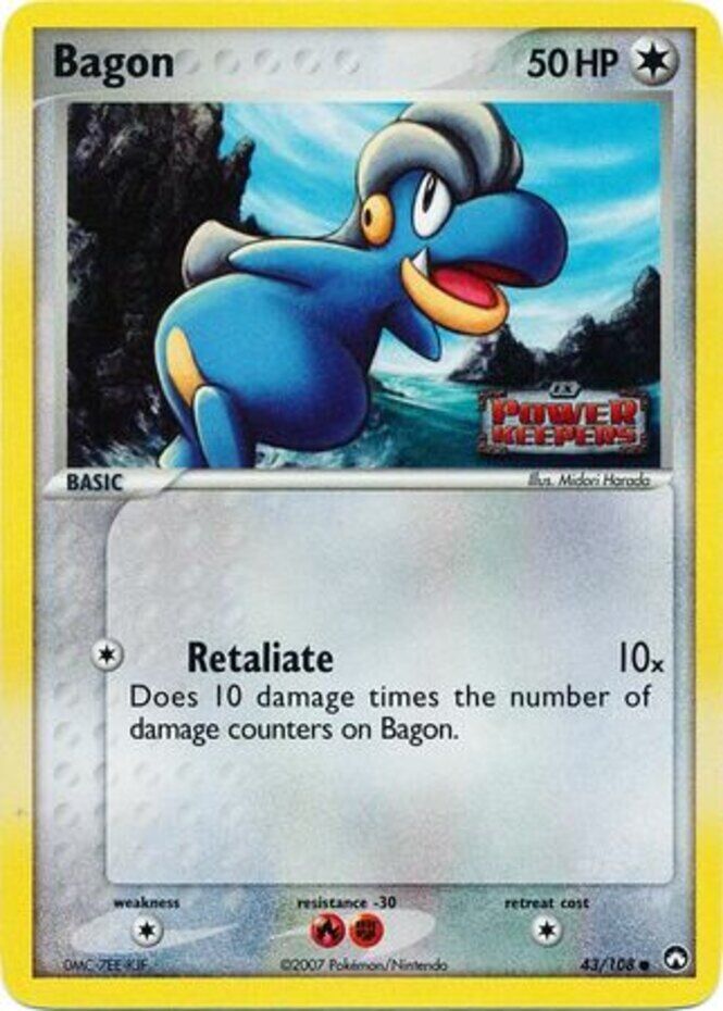 Bagon (43/108) (Stamped) [EX: Power Keepers] | Jomio and Rueliete's Cards and Comics