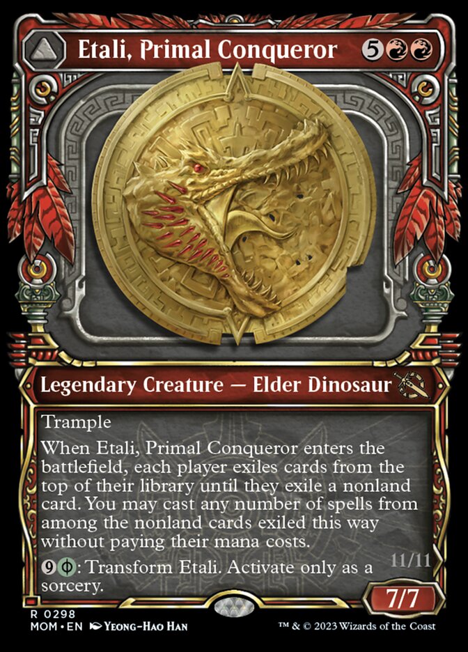 Etali, Primal Conqueror // Etali, Primal Sickness (Showcase Planar Booster Fun) [March of the Machine] | Jomio and Rueliete's Cards and Comics