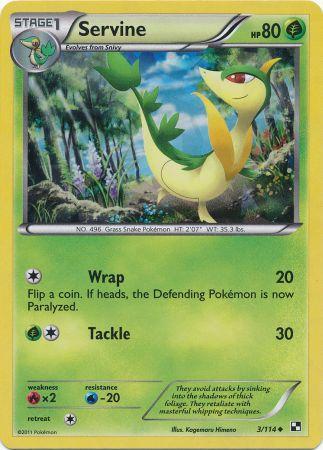 Servine (3/114) (Cracked Ice Holo) [Black & White: Base Set] | Jomio and Rueliete's Cards and Comics