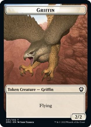 Zombie Knight // Griffin Double-Sided Token [Dominaria United Commander Tokens] | Jomio and Rueliete's Cards and Comics