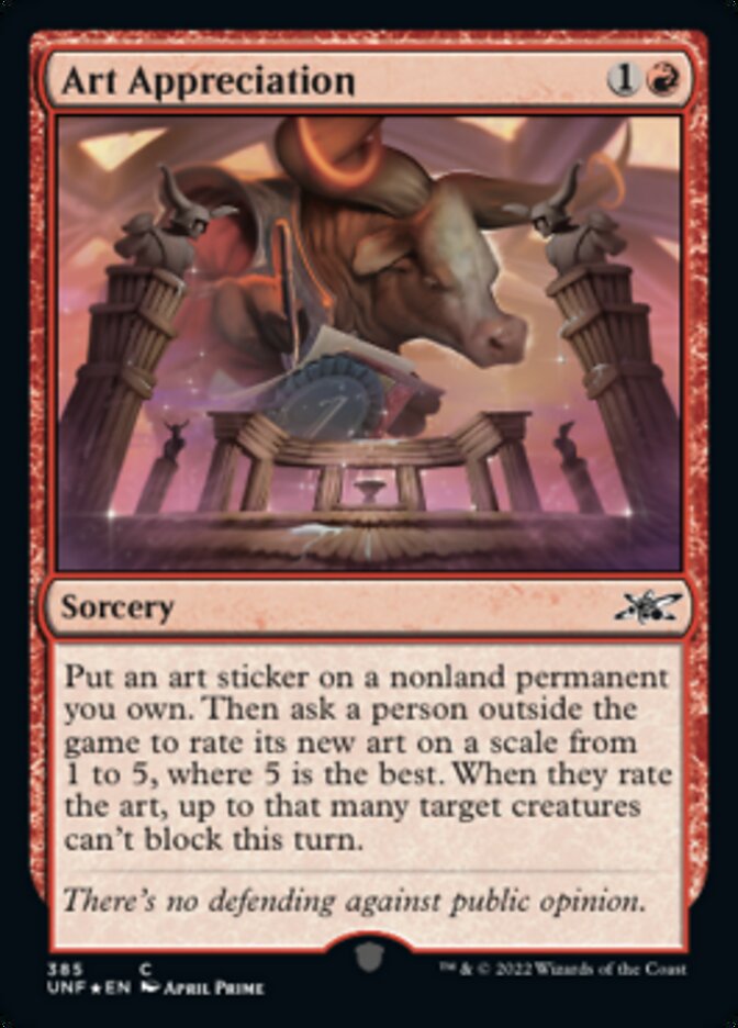 Art Appreciation (Galaxy Foil) [Unfinity] | Jomio and Rueliete's Cards and Comics