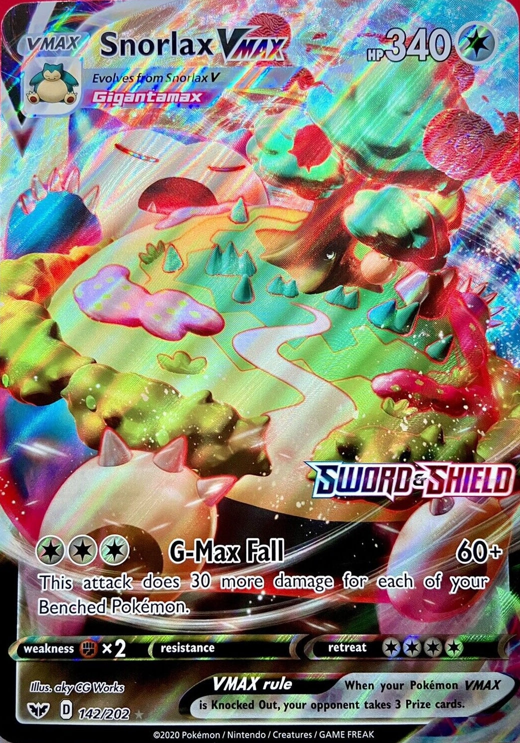 Snorlax VMAX (142/202) (Jumbo Card) [Sword & Shield: Base Set] | Jomio and Rueliete's Cards and Comics