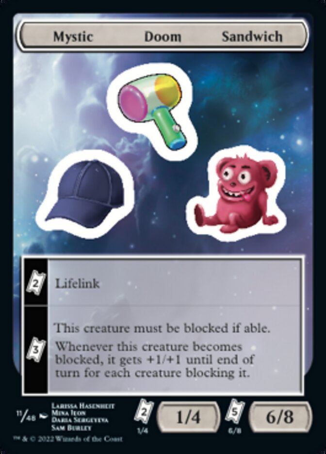 Mystic Doom Sandwich [Unfinity Stickers] | Jomio and Rueliete's Cards and Comics