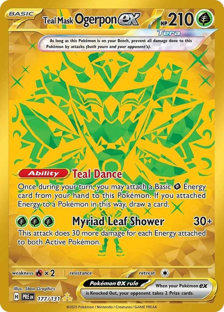 Teal Mask Ogerpon ex (177/131) [Scarlet & Violet: Prismatic Evolutions] | Jomio and Rueliete's Cards and Comics