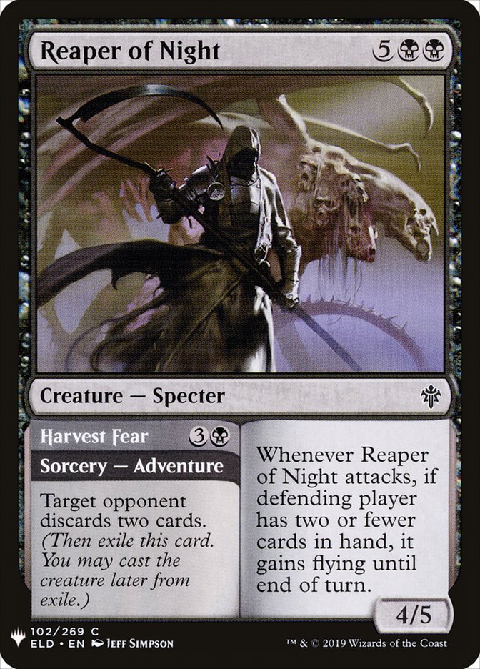 Reaper of Night // Harvest Fear [Mystery Booster] | Jomio and Rueliete's Cards and Comics