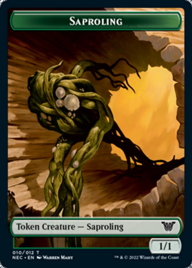 Saproling // Spirit (002) Double-Sided Token [Kamigawa: Neon Dynasty Commander Tokens] | Jomio and Rueliete's Cards and Comics