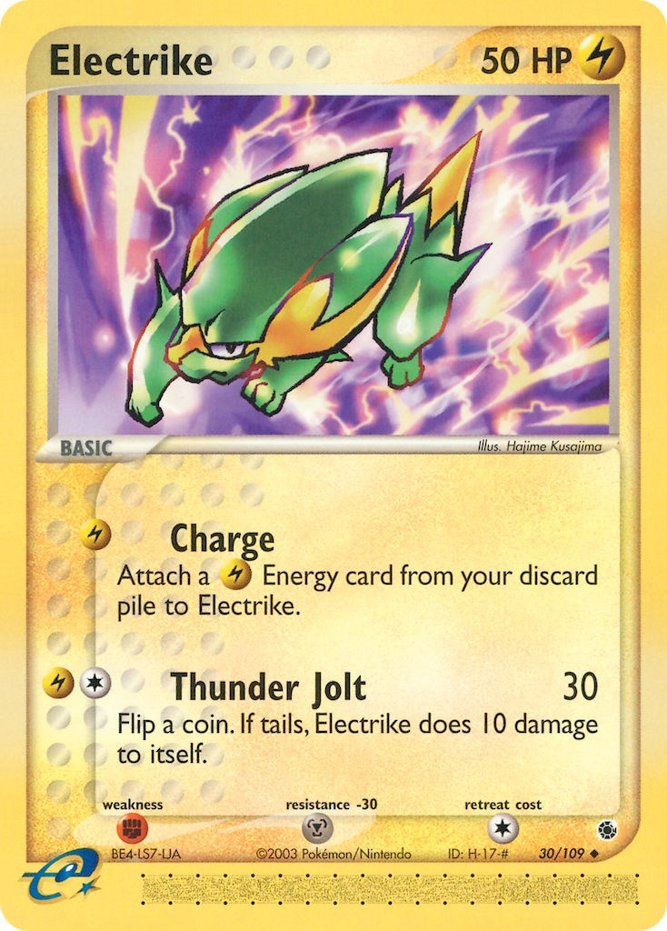 Electrike (30/109) [EX: Ruby & Sapphire] | Jomio and Rueliete's Cards and Comics