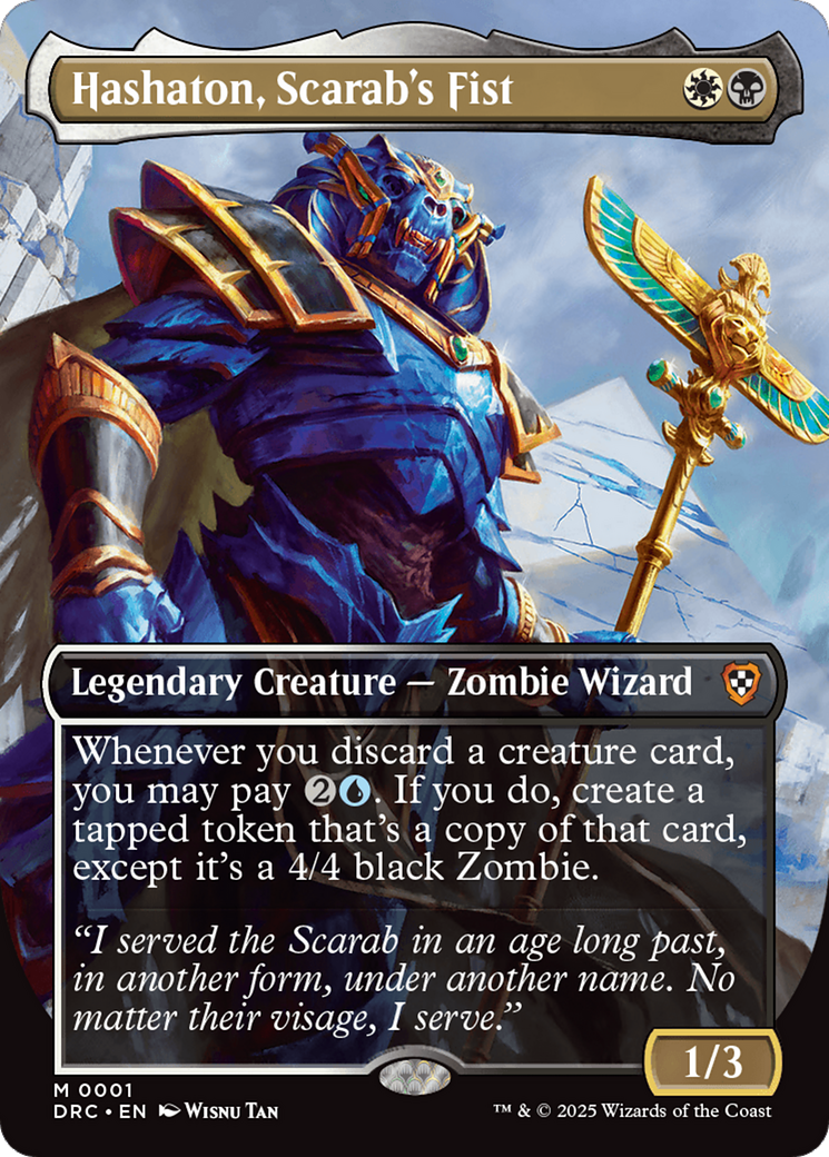 Hashaton, Scarab's Fist (Borderless) [Aetherdrift Commander] | Jomio and Rueliete's Cards and Comics