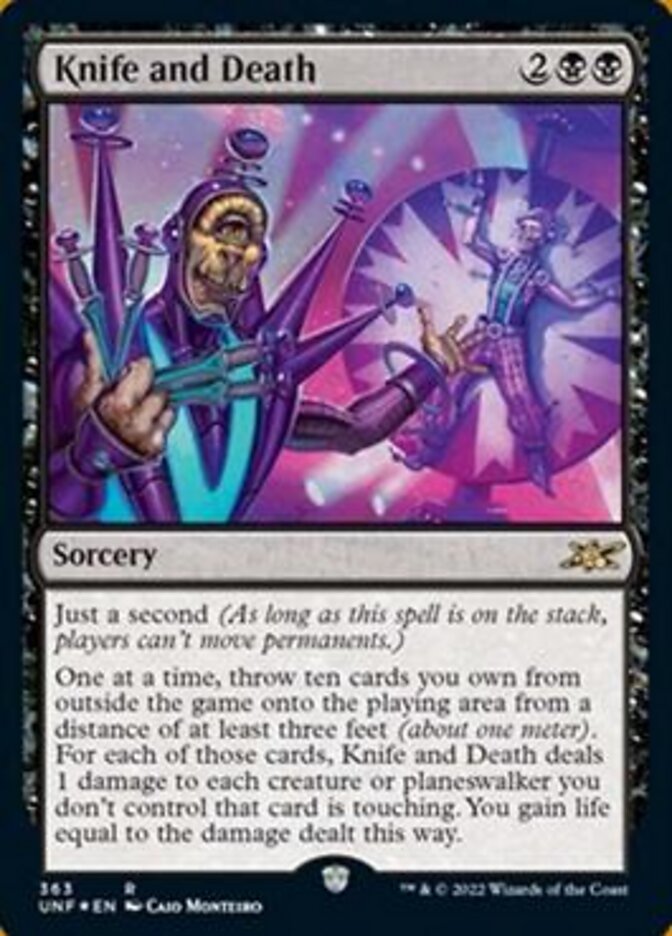 Knife and Death (Galaxy Foil) [Unfinity] | Jomio and Rueliete's Cards and Comics