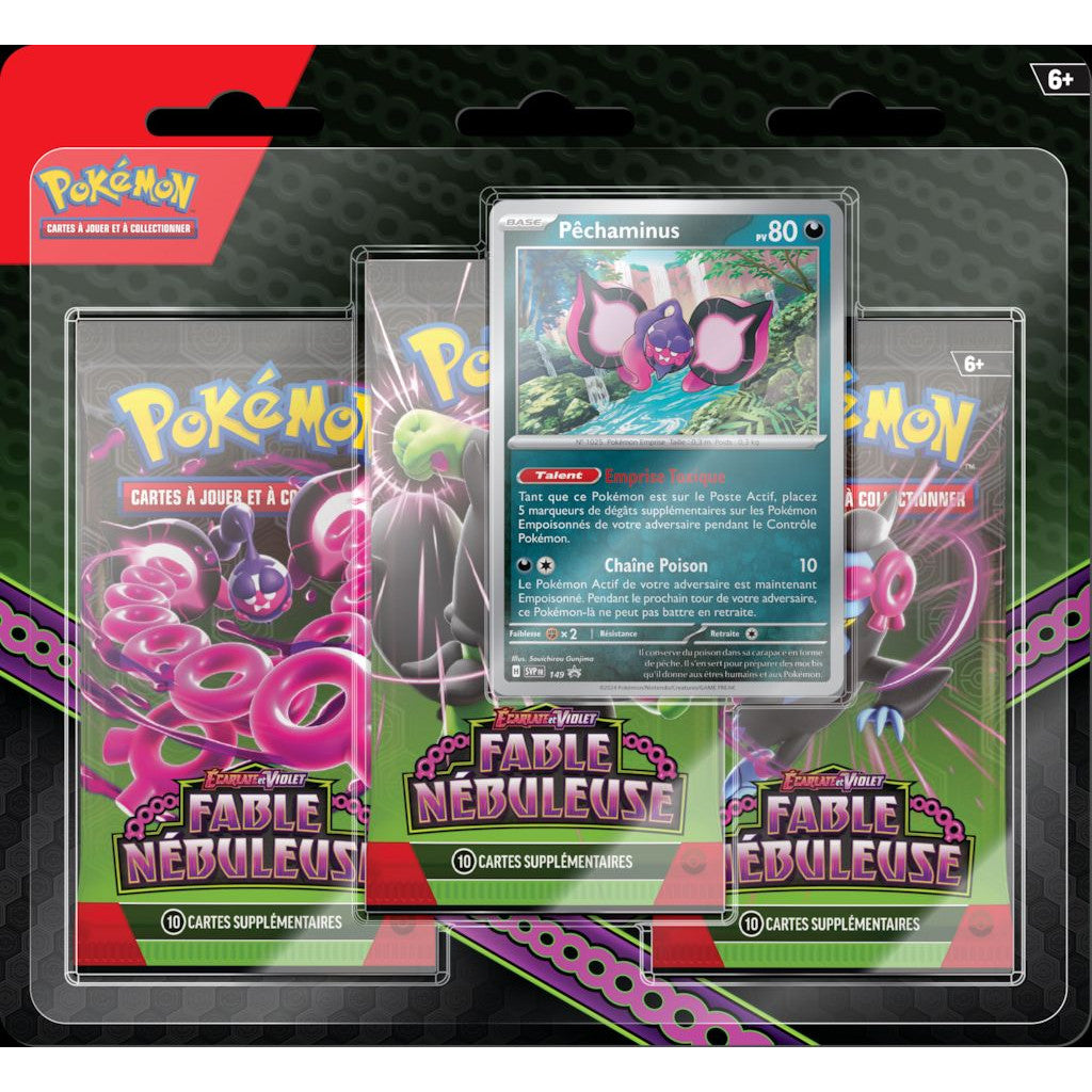 Scarlet & Violet: Shrouded Fable - 3-Pack Blisters (Pecharunt) | Jomio and Rueliete's Cards and Comics