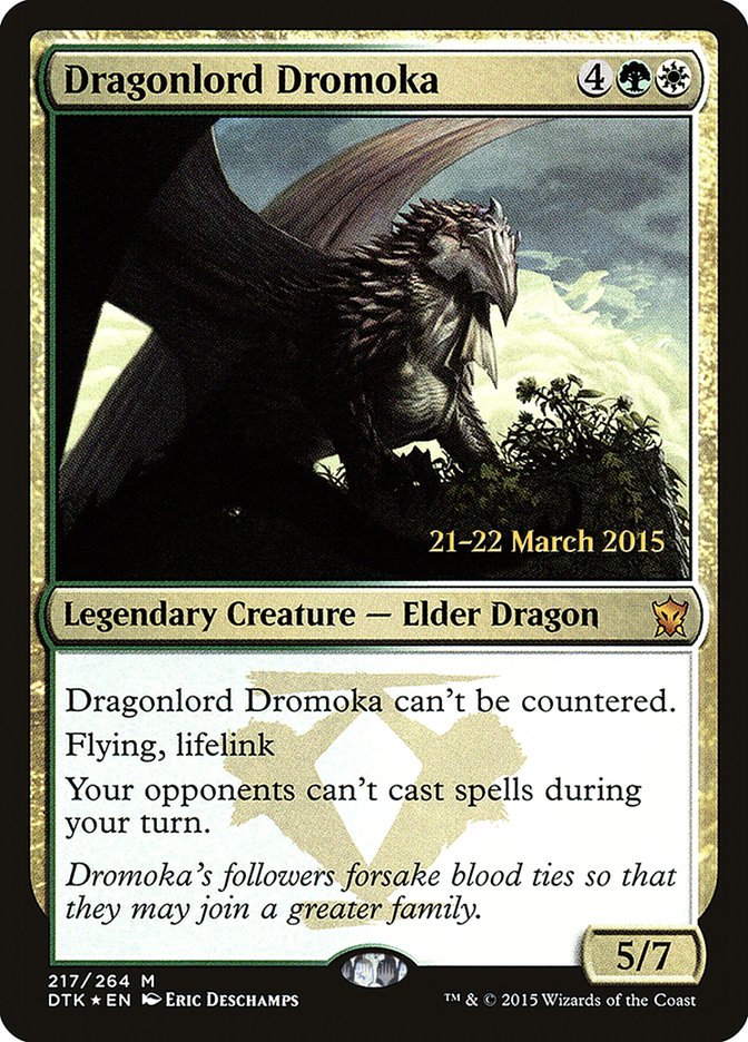 Dragonlord Dromoka [Dragons of Tarkir Prerelease Promos] | Jomio and Rueliete's Cards and Comics