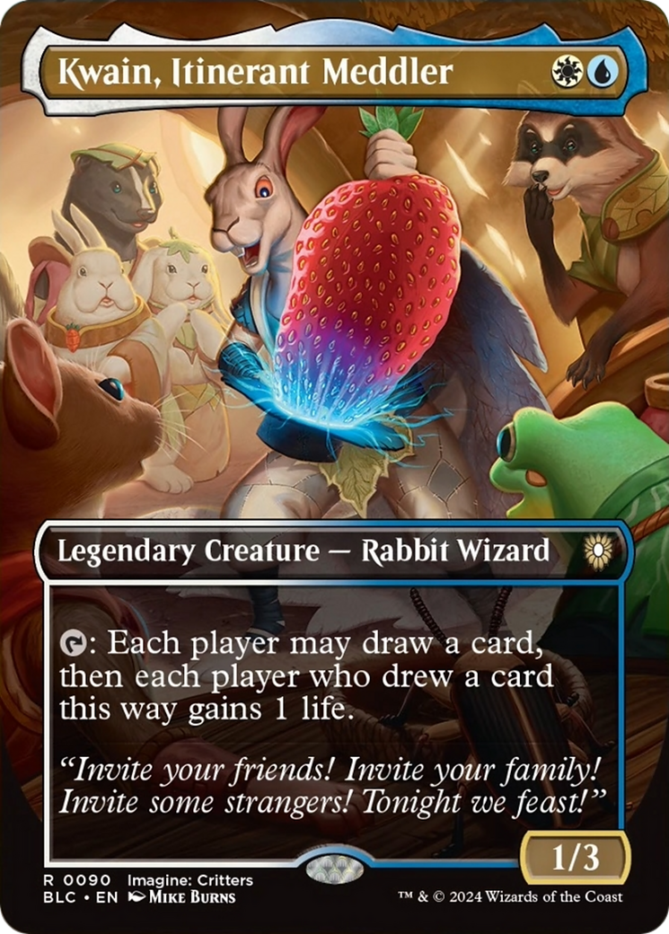 Kwain, Itinerant Meddler (Borderless) [Bloomburrow Commander] | Jomio and Rueliete's Cards and Comics