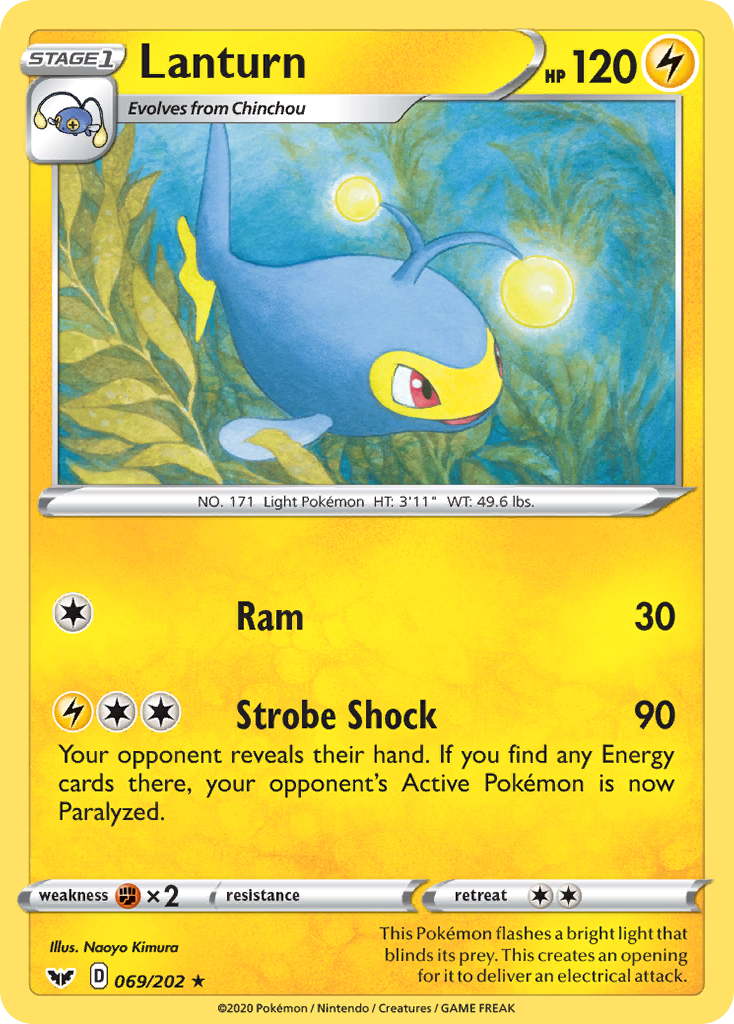 Lanturn (069/202) [Sword & Shield: Base Set] | Jomio and Rueliete's Cards and Comics