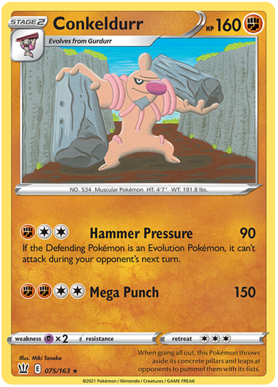Conkeldurr (075/163) [Sword & Shield: Battle Styles] | Jomio and Rueliete's Cards and Comics