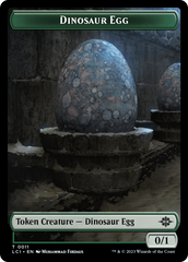 Dinosaur Egg // Dinosaur (0010) Double-Sided Token [The Lost Caverns of Ixalan Tokens] | Jomio and Rueliete's Cards and Comics