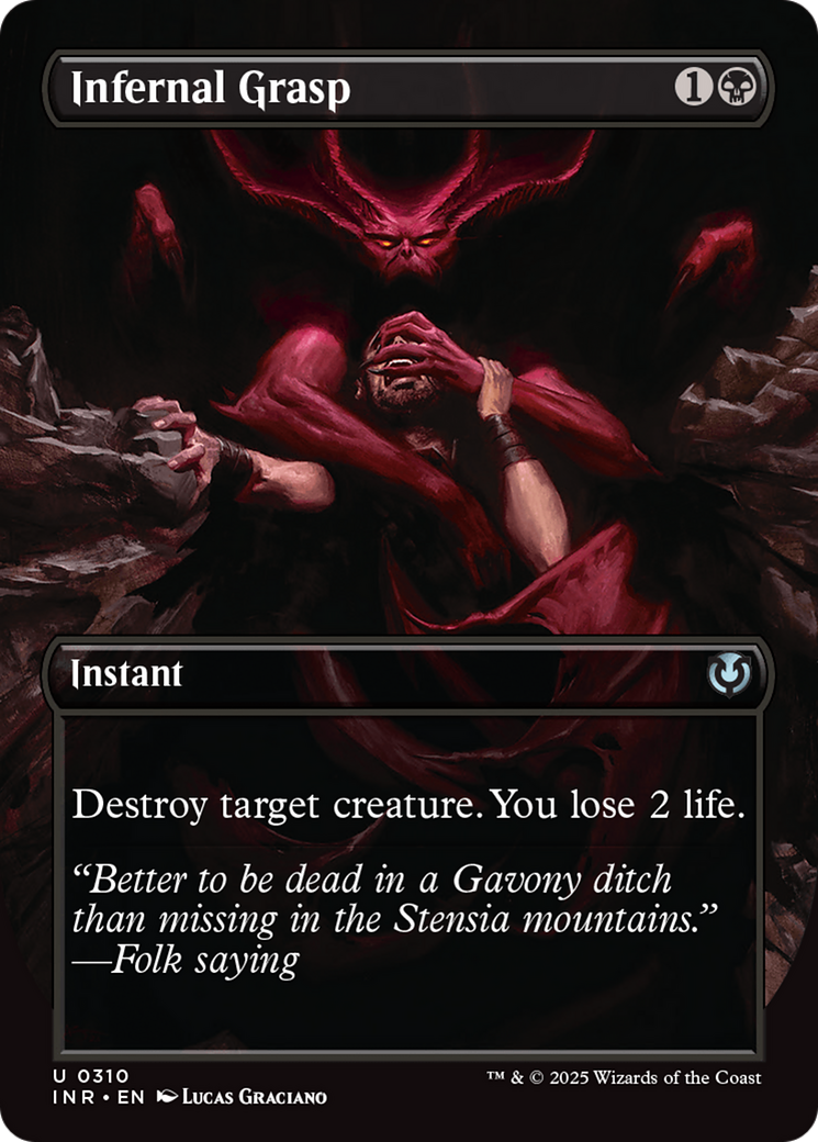 Infernal Grasp (Borderless) [Innistrad Remastered] | Jomio and Rueliete's Cards and Comics