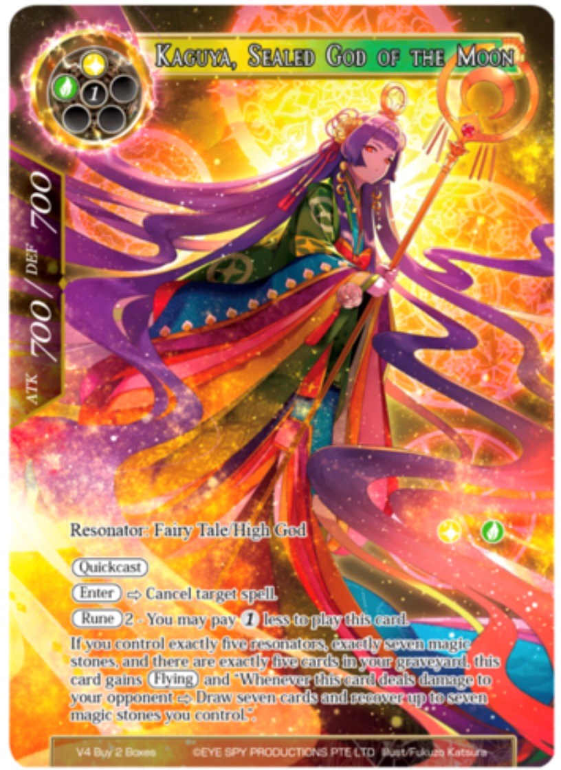 Kaguya, Sealed God of the Moon (Buy a Box) (V4 Buy 2 Boxes) [Promo Cards] | Jomio and Rueliete's Cards and Comics
