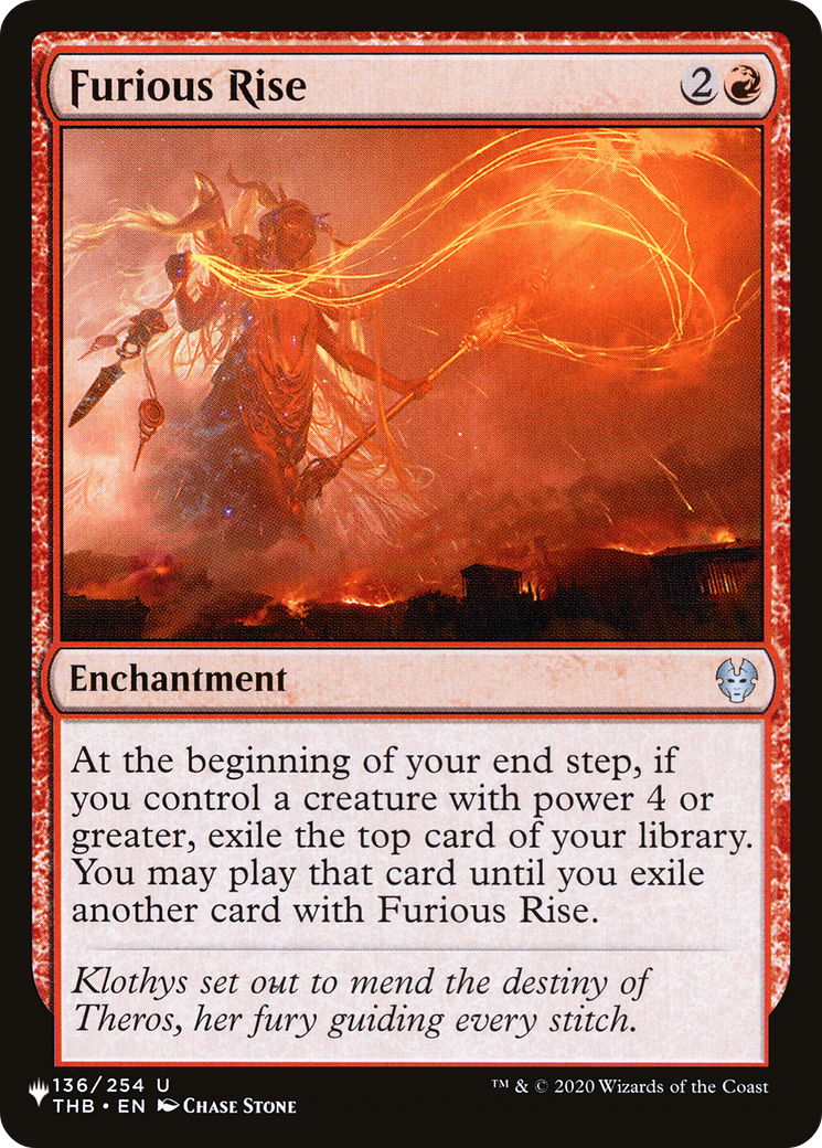 Furious Rise [The List] | Jomio and Rueliete's Cards and Comics