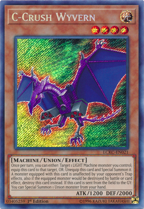 C-Crush Wyvern [LCKC-EN021] Secret Rare | Jomio and Rueliete's Cards and Comics