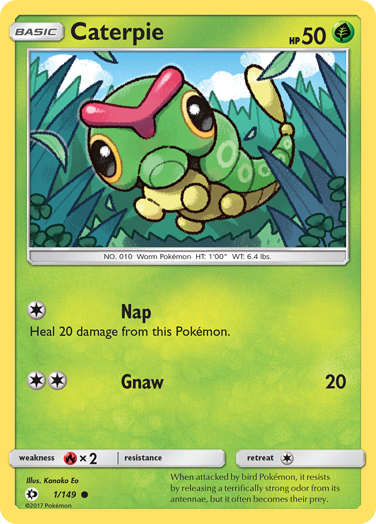 Caterpie (1/149) [Sun & Moon: Base Set] | Jomio and Rueliete's Cards and Comics