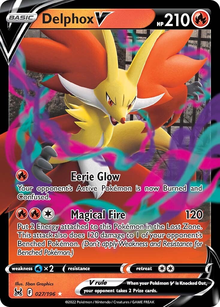 Delphox V (027/196) [Sword & Shield: Lost Origin] | Jomio and Rueliete's Cards and Comics