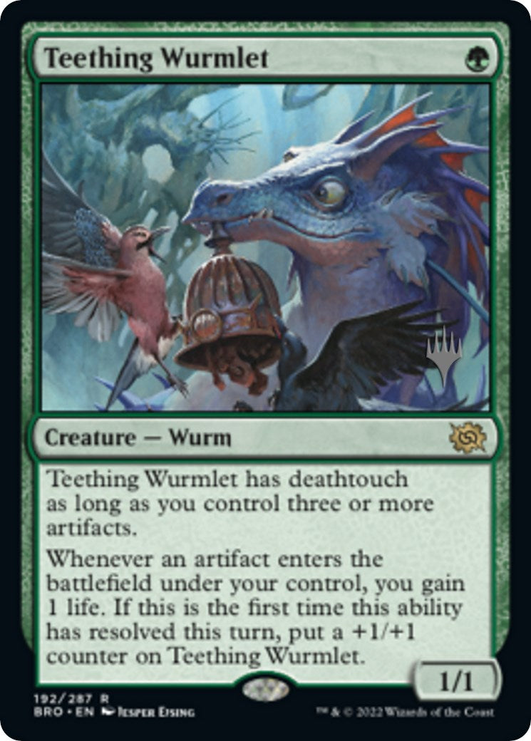 Teething Wurmlet (Promo Pack) [The Brothers' War Promos] | Jomio and Rueliete's Cards and Comics