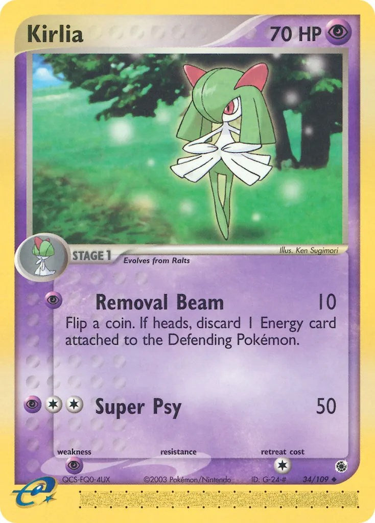 Kirlia (34/109) [EX: Ruby & Sapphire] | Jomio and Rueliete's Cards and Comics