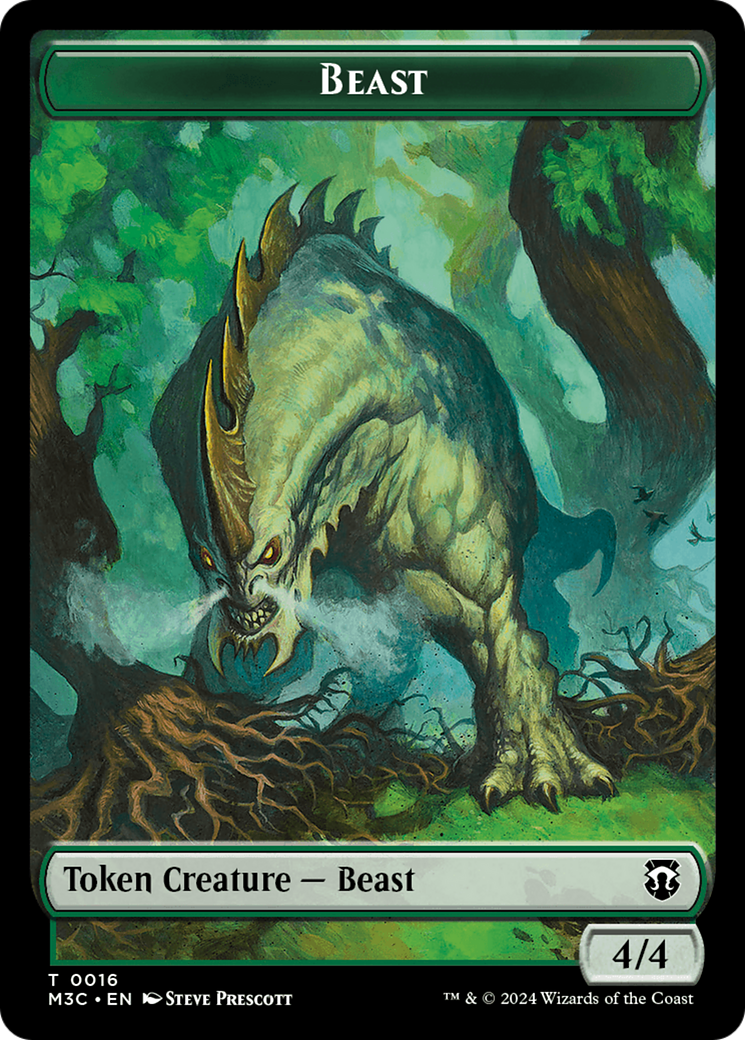 Elephant // Beast (0016) Double-Sided Token [Modern Horizons 3 Commander Tokens] | Jomio and Rueliete's Cards and Comics