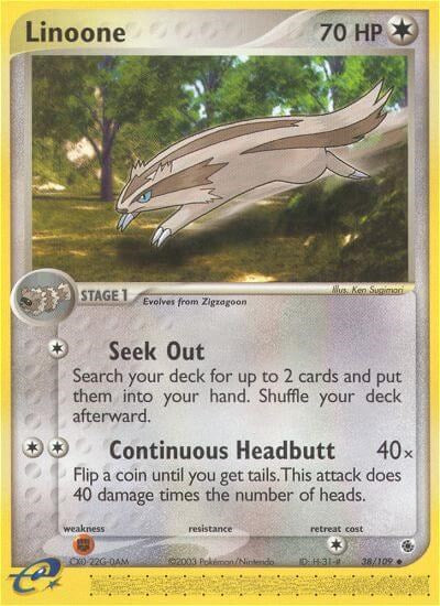 Linoone (38/109) [EX: Ruby & Sapphire] | Jomio and Rueliete's Cards and Comics