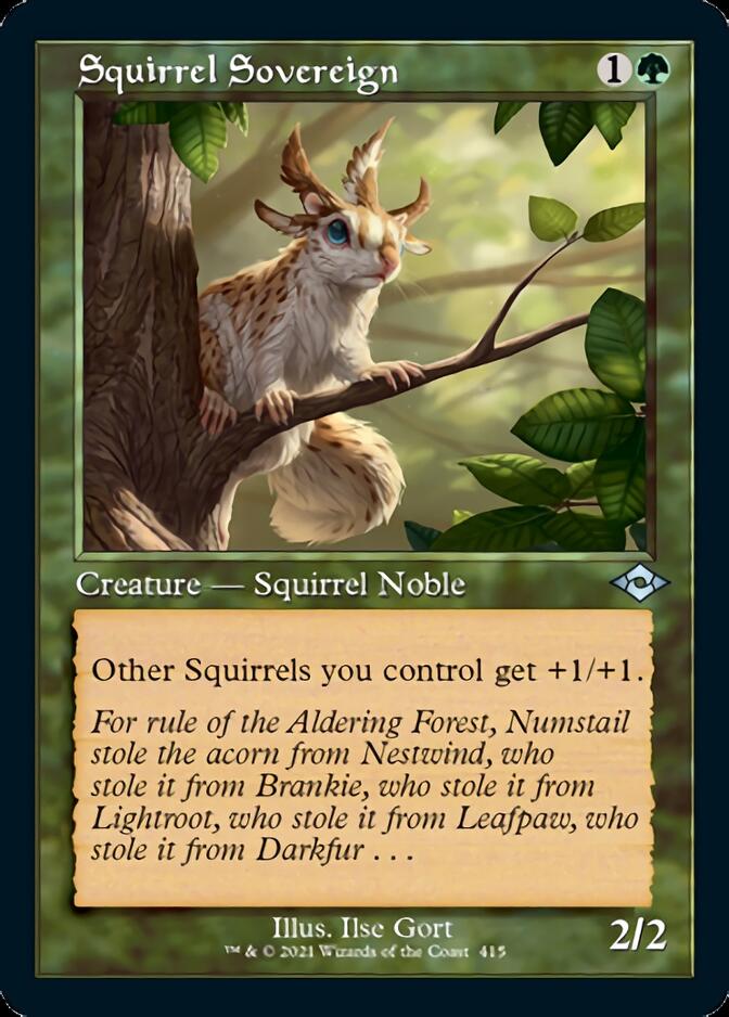 Squirrel Sovereign (Retro Foil Etched) [Modern Horizons 2] | Jomio and Rueliete's Cards and Comics