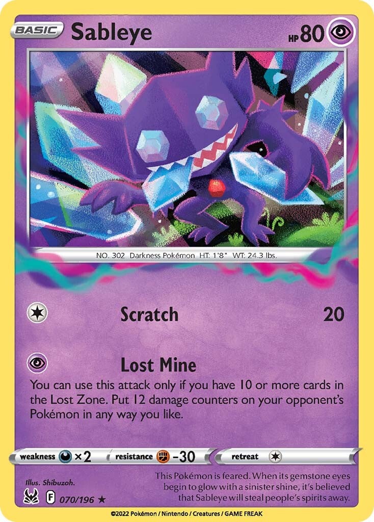 Sableye (070/196) [Sword & Shield: Lost Origin] | Jomio and Rueliete's Cards and Comics