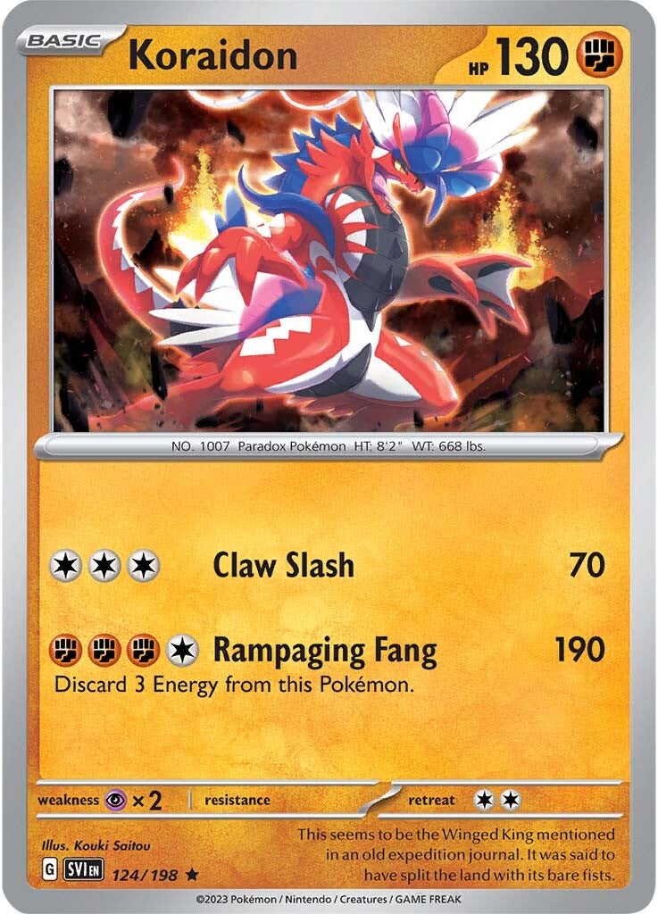 Koraidon (124/198) [Scarlet & Violet: Base Set] | Jomio and Rueliete's Cards and Comics
