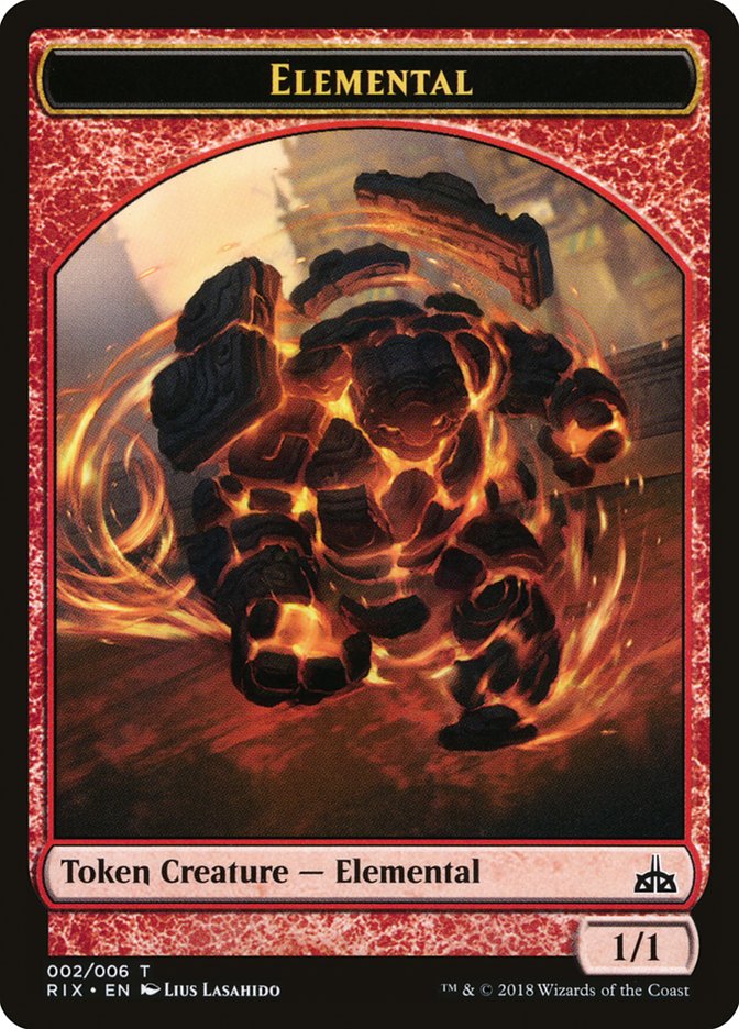 Elemental Token (002/006) [Rivals of Ixalan Tokens] | Jomio and Rueliete's Cards and Comics