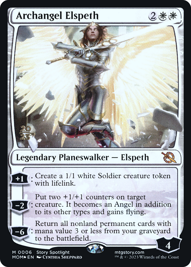Archangel Elspeth [March of the Machine Prerelease Promos] | Jomio and Rueliete's Cards and Comics