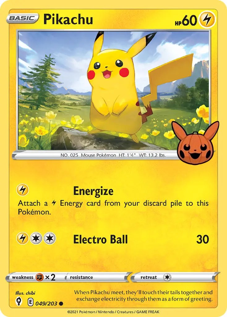 Pikachu (049/203) [Trick or Trade] | Jomio and Rueliete's Cards and Comics