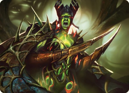 Maze's Mantle Art Card [Phyrexia: All Will Be One Art Series] | Jomio and Rueliete's Cards and Comics