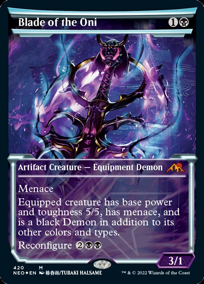 Blade of the Oni (Foil Etched) [Kamigawa: Neon Dynasty] | Jomio and Rueliete's Cards and Comics
