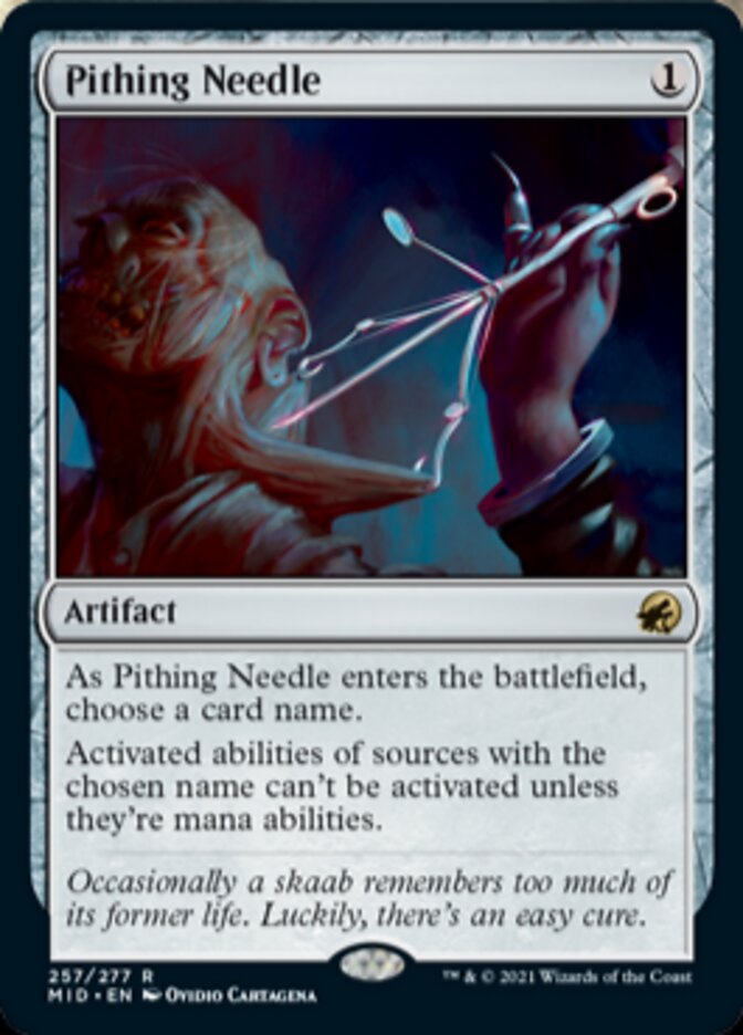 Pithing Needle [Innistrad: Midnight Hunt] | Jomio and Rueliete's Cards and Comics