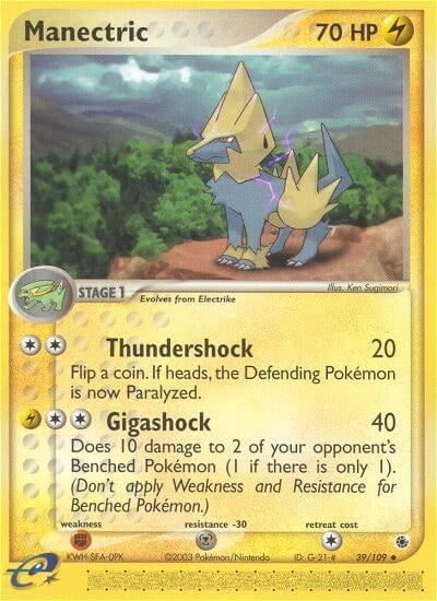 Manectric (39/109) [EX: Ruby & Sapphire] | Jomio and Rueliete's Cards and Comics
