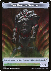 Phyrexian Goblin // The Hollow Sentinel Double-Sided Token [Phyrexia: All Will Be One Tokens] | Jomio and Rueliete's Cards and Comics