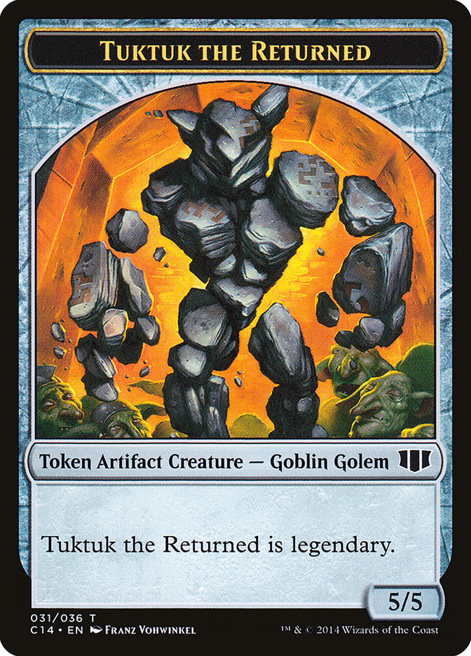 Daretti, Scrap Savant Emblem // Tuktuk the Returned Double-Sided Token [Commander 2014 Tokens] | Jomio and Rueliete's Cards and Comics