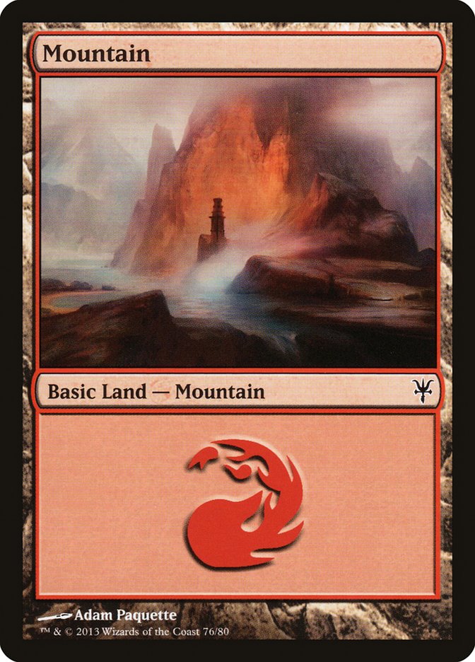 Mountain (76) [Duel Decks: Sorin vs. Tibalt] | Jomio and Rueliete's Cards and Comics