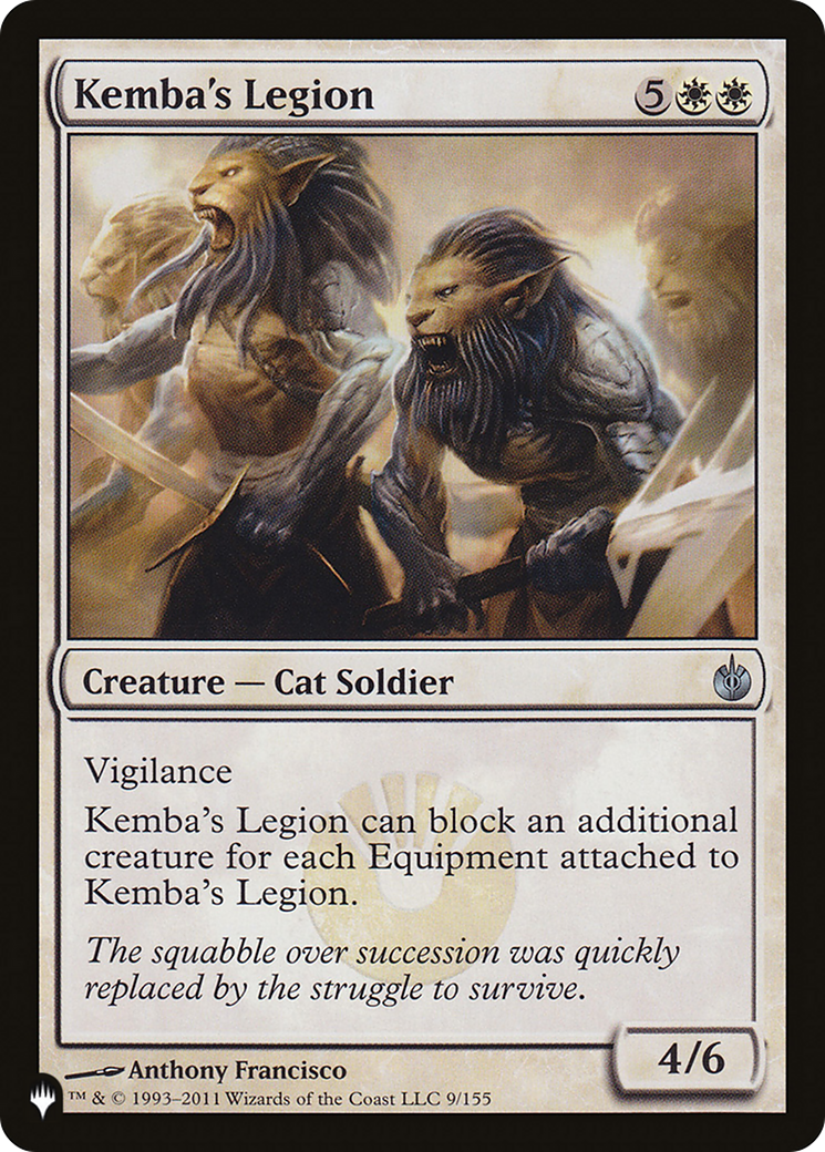 Kemba's Legion [The List] | Jomio and Rueliete's Cards and Comics